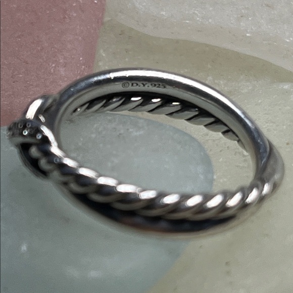 David Yurman Petite X with Pave Diamonds - Picture 2 of 8